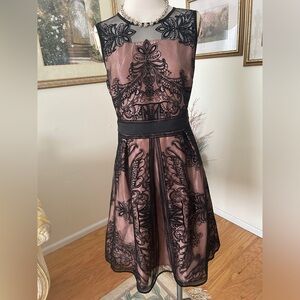 Roz & Ali NWOT black lace overlay cocktail dress size 14